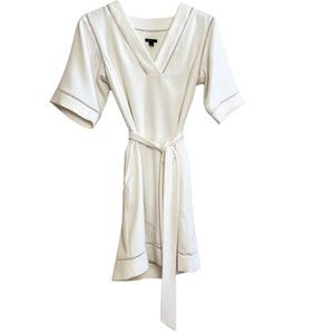 Ann Taylor, Ivory mini dress with belt, (Has pockets! So cute!!)